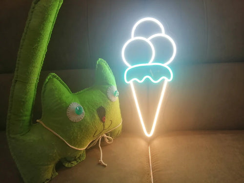 Ice Cream LED Neon Light | Wall Hangings Decor for Home, Bar, Kitchen neonartUA