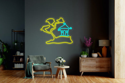 Japanese neon sign, asian wall art - LED light neon sign, asian room decor