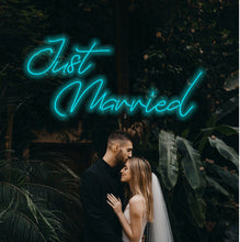 Load image into Gallery viewer, Just Married Neon Signs, neon sign for Wedding, Led Neon Light Sign, Wedding Signs, Wedding Neon Sign, Living Room
