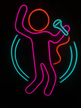 Load image into Gallery viewer, Karaoke Bar neon Sign, Karaoke neon sign, microphone neon light, stand up show led light, custom microphone show led sign
