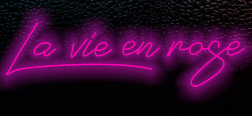 La vie en rose,Custom Neon Sign,Bedroom Rose Sign,Wedding Pink LED Neon Light,Room Home Garden Yard Wall Party Decor,Pink Light,Gift for Her