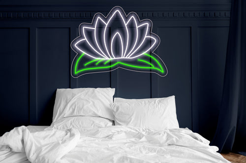 Neon water lily sign, lotus flower neon sign