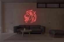Load image into Gallery viewer, Lion Neon Sign, animal neon sign, tiger neon sign
