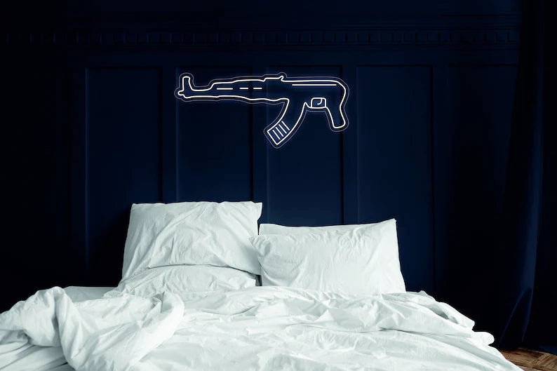 Machine gun AK47 neon sign – Ooh neon