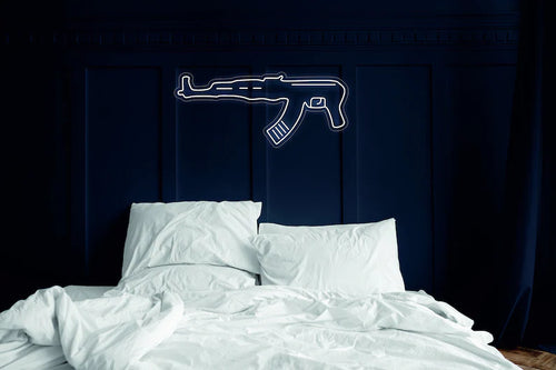 Machine gun AK47 LED light neon sign - neon LED lamp for living room 