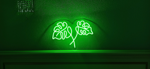 Monstera Leaf Neon Light