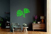 Load image into Gallery viewer, Monstera Leaf Neon Light, one line neon sign, monstera sign for bedroom neonartUA
