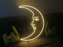 Load image into Gallery viewer, Moon neon sign, moon neon light sign, moon neon light neonartUA
