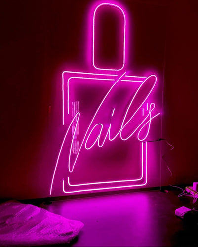Nail Polish - LED Neon Sign Bedroom and Home Gym Light, Popular Custom Neon Sign Light Home Wall Decor, business signs