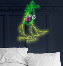 Load image into Gallery viewer, Parrot Neon Sign, Tropical Birds neon sign, Bird Wall Art, Parrot Lover Gift, animal neon sign
