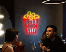 Load image into Gallery viewer, POPCORN LED Neon Art Sign, Light Lamp Illuminate, Shop, Office, Living Room, Interior Design Custom
