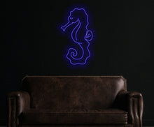 Load image into Gallery viewer, Sea horse Neon Sign, hippocampus Animal Neon light, sea neon sign, Oceanic Seahorse Neon sign, Marine Seahorse Neon sign
