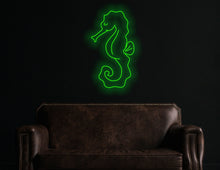 Load image into Gallery viewer, Sea horse Neon Sign hippocampus Animal Neon lights | Hanging Wall Art| hippocampus Wall Decor| Kid room decor | handmade Neon Sign
