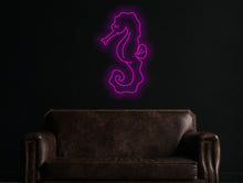 Load image into Gallery viewer, Sea horse Neon Sign, hippocampus Animal Neon light, sea neon sign, Oceanic Seahorse Neon sign, Marine Seahorse Neon sign
