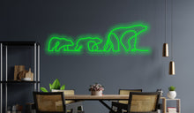 Load image into Gallery viewer, Polar bear Led Sign, Polar three bear Neon Sign, Neon sign Bear Art, Custom neon sign, Neon Sign Art, Wall decor living room
