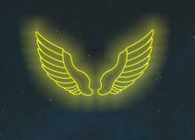 Load image into Gallery viewer, Angel Wings Neon Sign, Custom Neon Sign Angel Wings, Radiant Wings neon sign
