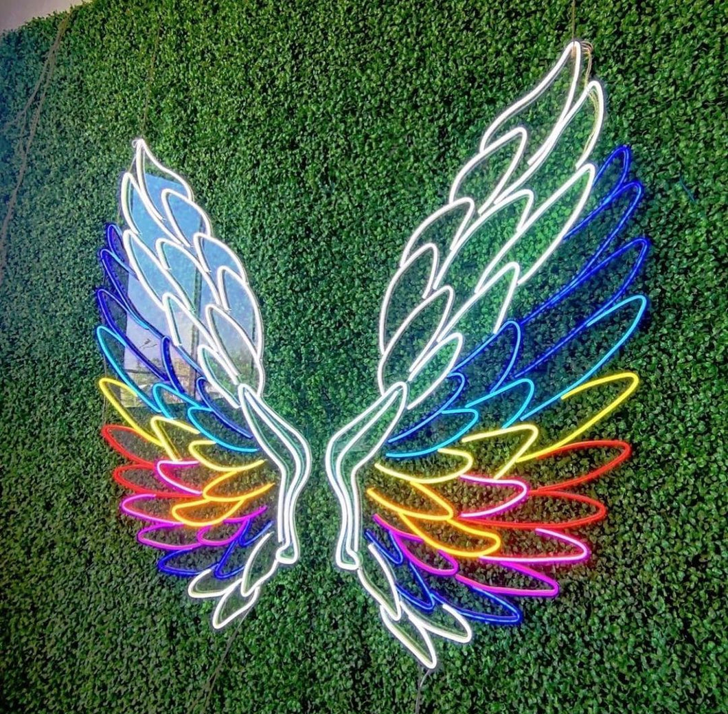 Wings Of Angels,Salon Decor,Custom Neon Signs,Neon Business Logo,Wall Decor,Home Decor,Neon Lights,Personalized Gifts for Her, Neon Art
