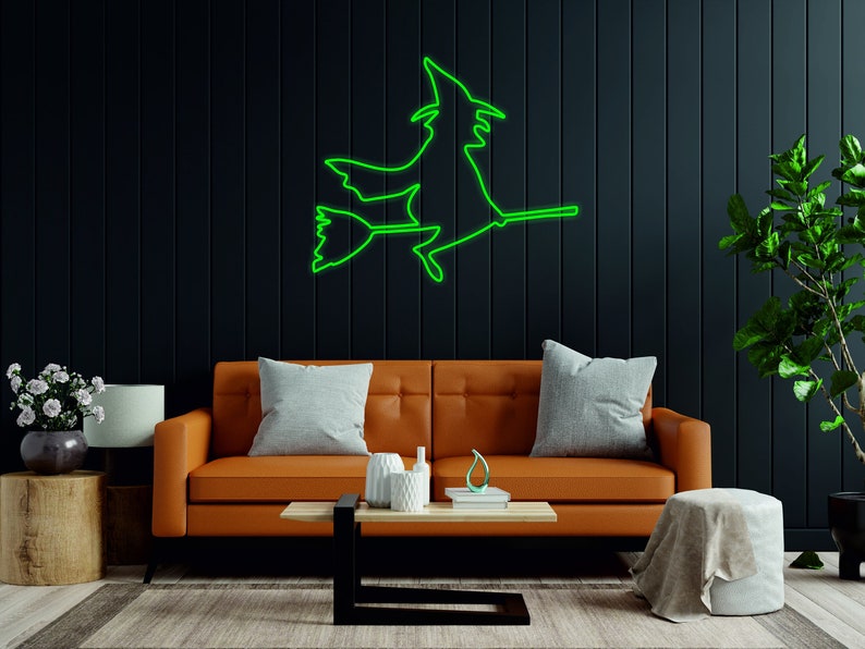 Witch Halloween Decoration LED Neon Sign Light | Decoration for Party, Living Room, Kids Room neonartUA