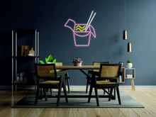 Load image into Gallery viewer, udon noodles wok in box neon light sign - led chinese wok, light lamp korean wok neonartUA
