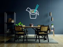 Load image into Gallery viewer, udon noodles wok in box neon light sign 
