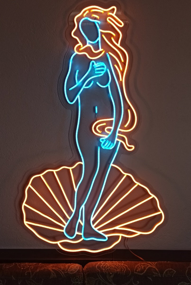 Woman body led light, Woman body neon sign, Female body neon sign, girl on the shell neon sign