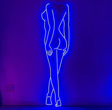 Load image into Gallery viewer, Beautiful woman&#39;s full-length neon sign
