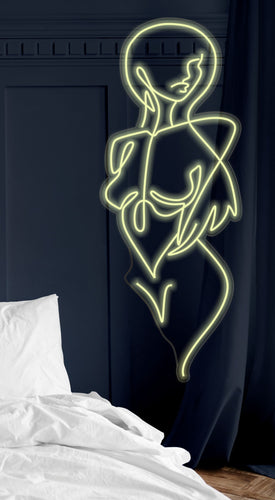 Beautiful Custom Neon Sign Girl Woman Body Sexy Lady Elegant Nude Girl Real Neon Sign Art Beer Bar Light