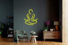 Load image into Gallery viewer, Yoga - neon light up sign, yoga lover, yoga room decor, yoga poses sign, zen garden decor neonartUA
