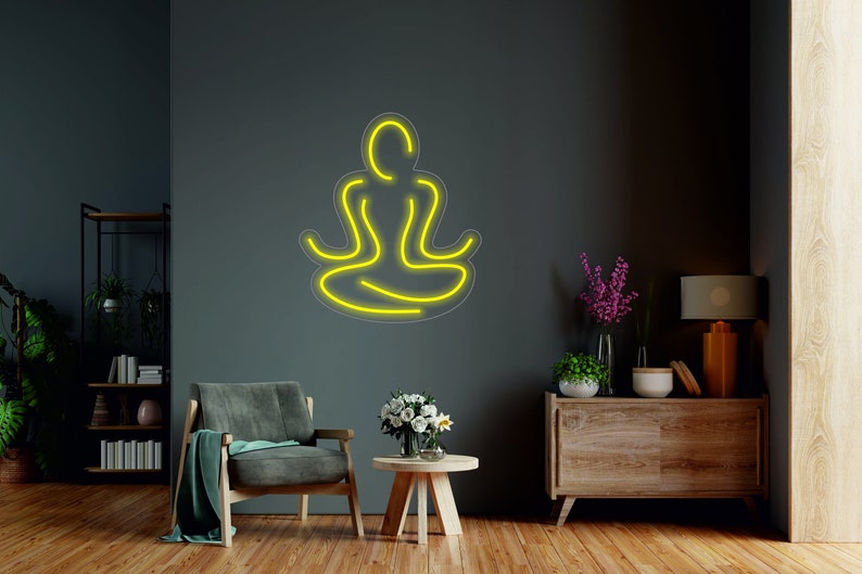 Yoga - neon light up sign, yoga lover, yoga room decor, yoga poses sign, zen garden decor neonartUA